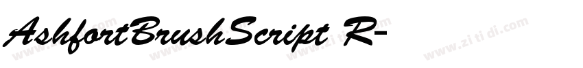AshfortBrushScript R字体转换
